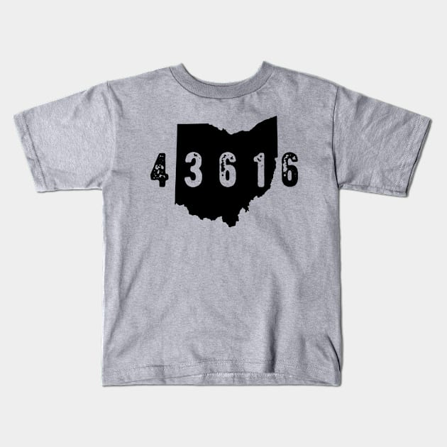 43616 Zip Code Toledo Ohio Kids T-Shirt by OHYes